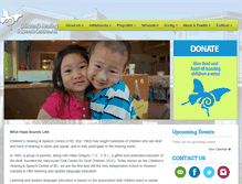 Tablet Screenshot of childrenshearing.ca
